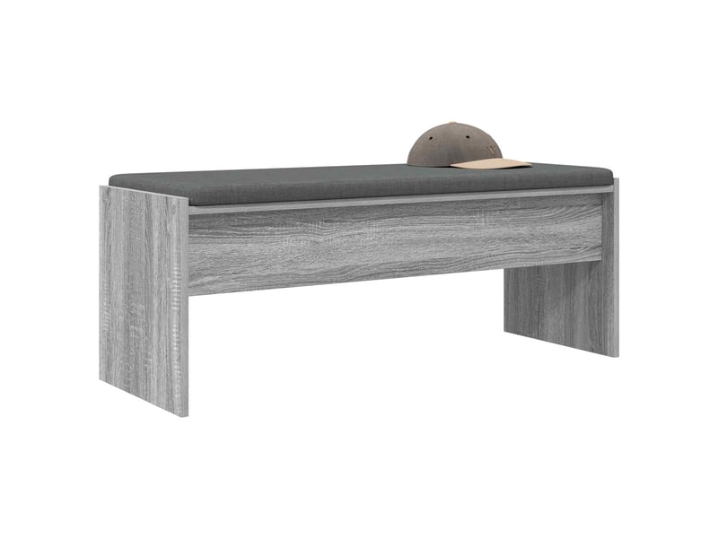  Banc d'entrée, banc interieur avec coussin gris sonoma 103x38x40 cm  - Conforama C