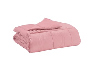 Duvet - couette complet toute l'année 155 x 220 cm 4 saisons rose