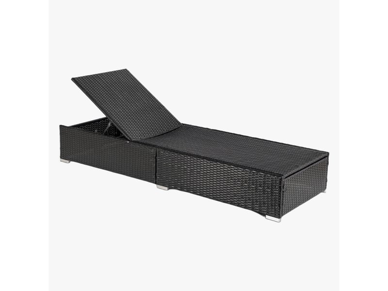  Fauteuil de jardin en rotin et tissu marron  - Conforama C