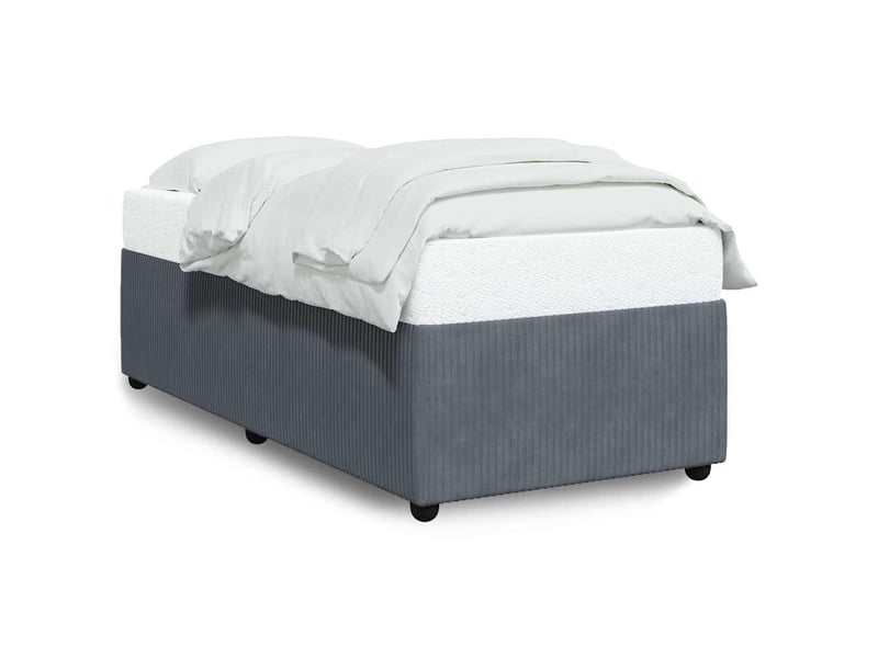  Lit simple- lit adulte -  cadre de lit sans matelas gris foncé 80x200 cm velours  - Conforama A