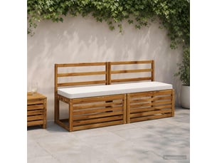 Lot de 2 coussins de banc, coussins d'assise vught 100 % polyester blanc cf57806