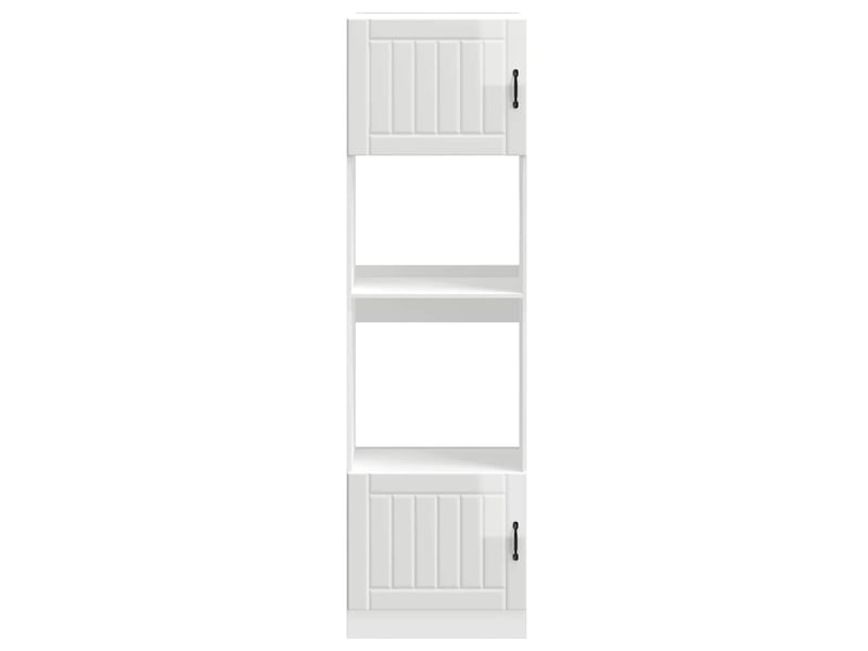 Meuble de rangement, armoires de four lucca bois d'ingénierie blanc brillant - Conforama D