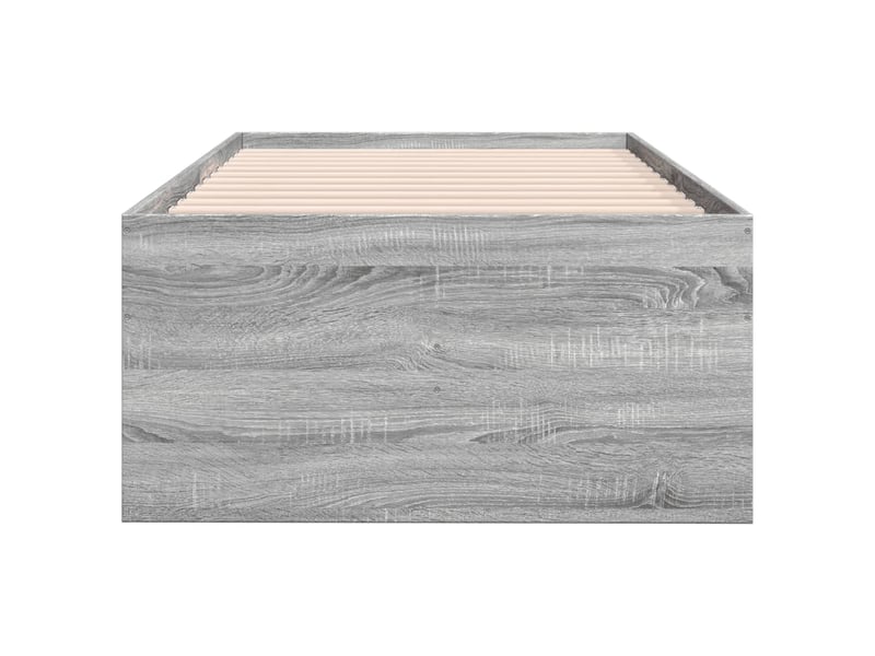 Lit simple- lit adulte - lit de jour avec tiroirs sans matelas sonoma gris 100x200 cm - Conforama D