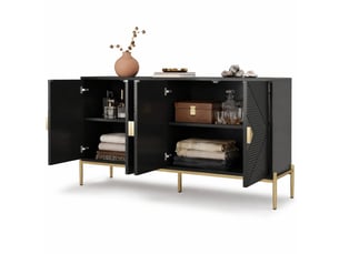 Buffet 4 porte(s) - 162 cm coloris noir