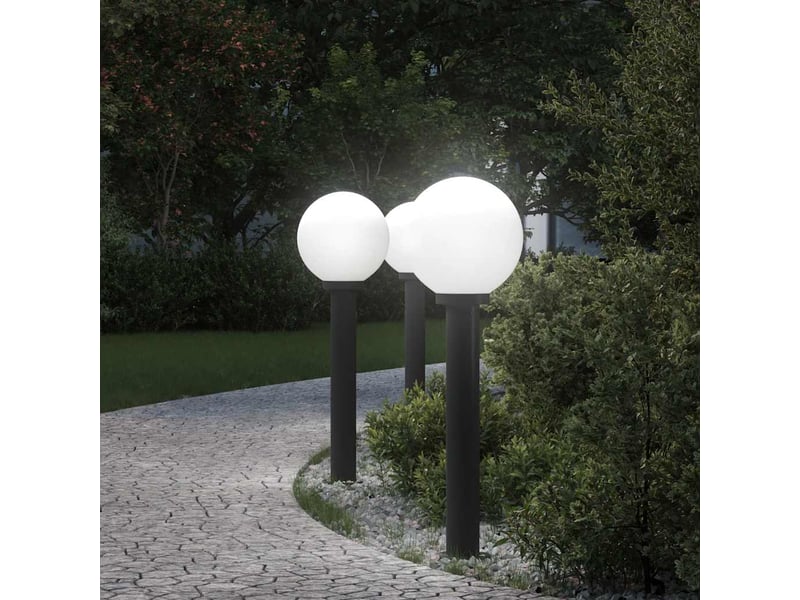 Lot de 3 borne lumineuse 80 cm noire ip44 - Conforama B