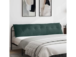 Coussin de dos, coussin de dossier vert foncé 200 x 50 cm tissu en velours côtelé cf55086