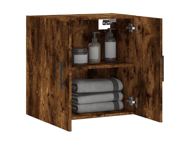  Armoire murale salon, meuble de rangement chêne fumé 60x31x60 cm bois d'ingénierie shl7412  - Conforama D