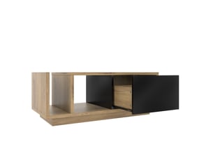 Bahut rétro multifonction : séparateur de pièce avec led, bois et métal intemporel, rangement malin
