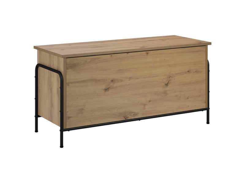  Boîte de rangement, coffre de rangement chêne artisanal 80x40x49,5 cm shl77215  - Conforama E