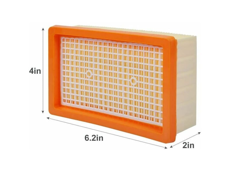  Lot de 2 filtres plissés plats compatibles avec les aspirateurs multi-usages kärcher mv4 mv5 mv6 wd4 wd5 wd6  - Conforama B