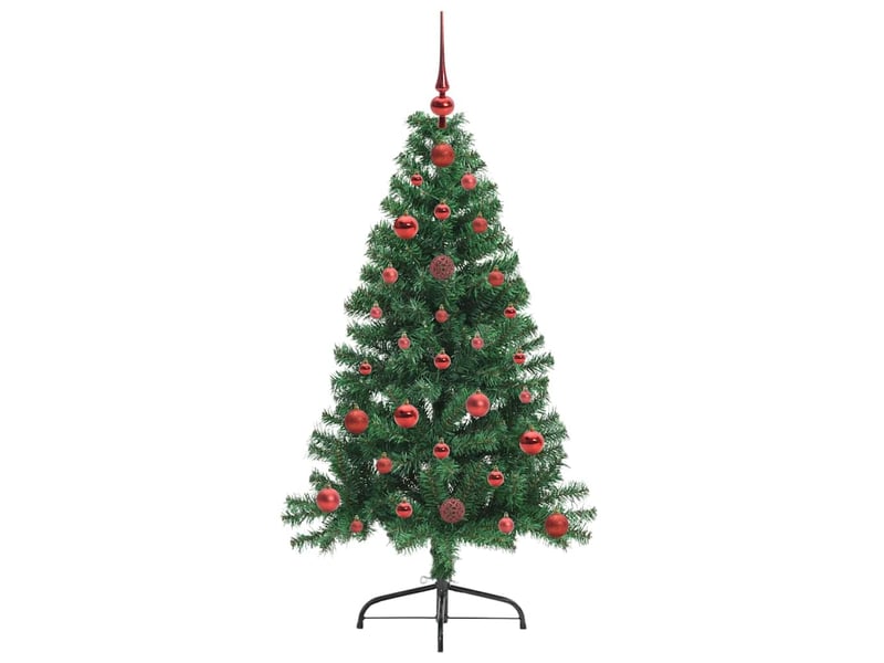  Sapin de noël artificiel, arbre de noël pré-éclairé vert 120 cm pvc shl9308  - Conforama D