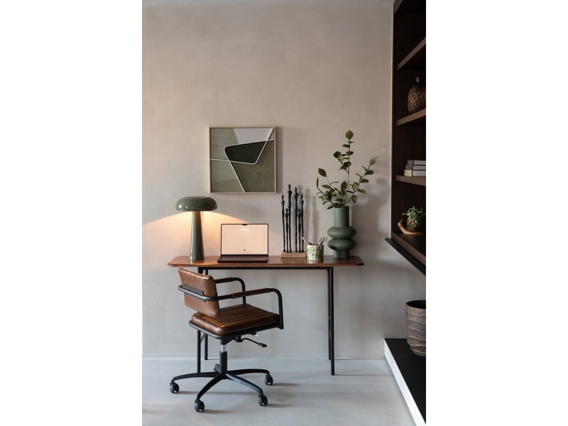  Lampe à poser en métal mirko 43cm vert olive  - Conforama E
