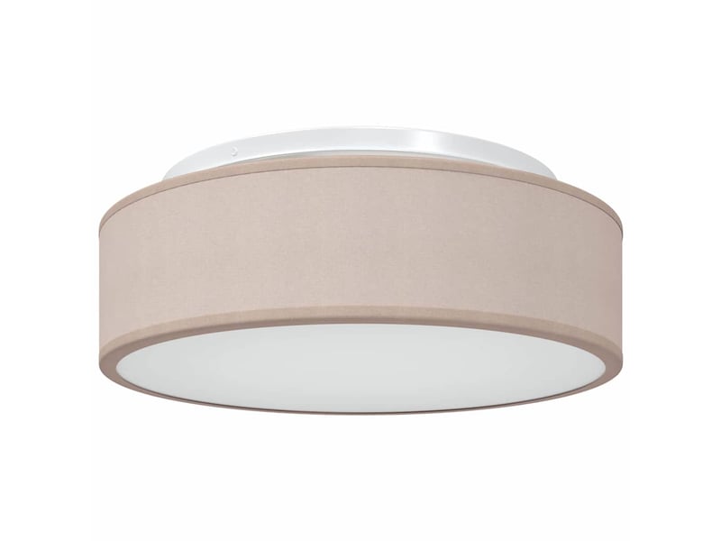 Lampe de plafond, plafonnier taupe 38x38x13,5 cm tissu shl16168 - Conforama A
