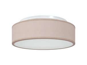 Lampe de plafond, plafonnier taupe 38x38x13,5 cm tissu shl16168