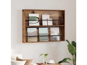 Étagère à magazines, porte-revues mural avec étagère bois ancien 100 x 12 x 70 cm cf41162