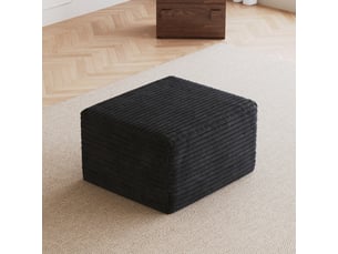 Canapé droit fixe <strong></strong> <strong></strong> 1 place Tissu noir