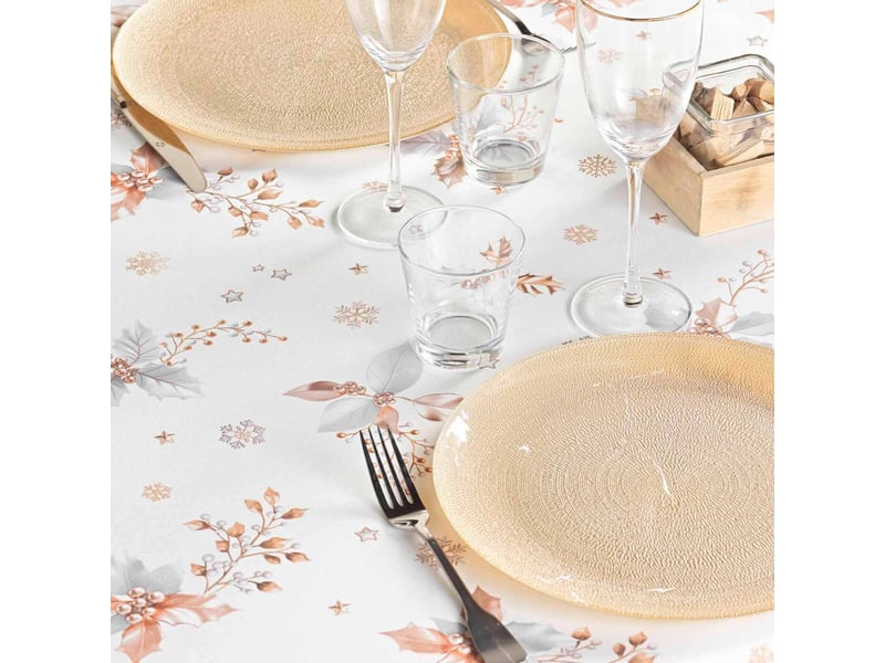  Nappe imprimé guido 150x240cm blanc  - Conforama C