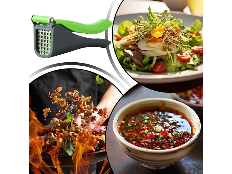  Presse ail inoxydable,hachoir manuel de cuisine accessoire cuisine détachable à poignée ergonomique antidérapante pour maison camping cuisson  - Conforama E
