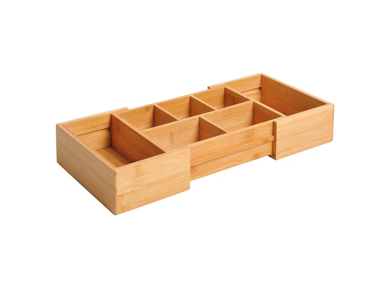  Organisateur de tiroir extensible en bambou naturel 24,6 x 17,6 x 7 cm  - Conforama B