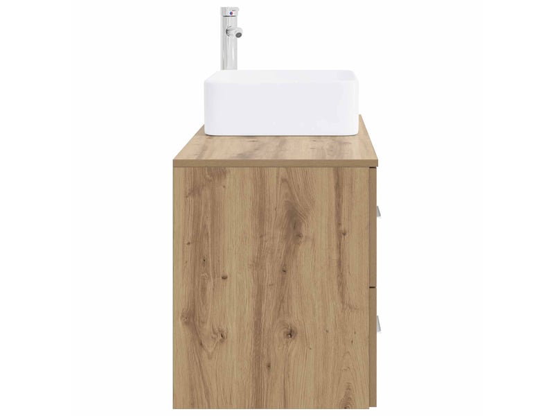  Ensemble de mobilier de salle de bain 2 pcs chêne artisanal shl8625  - Conforama D