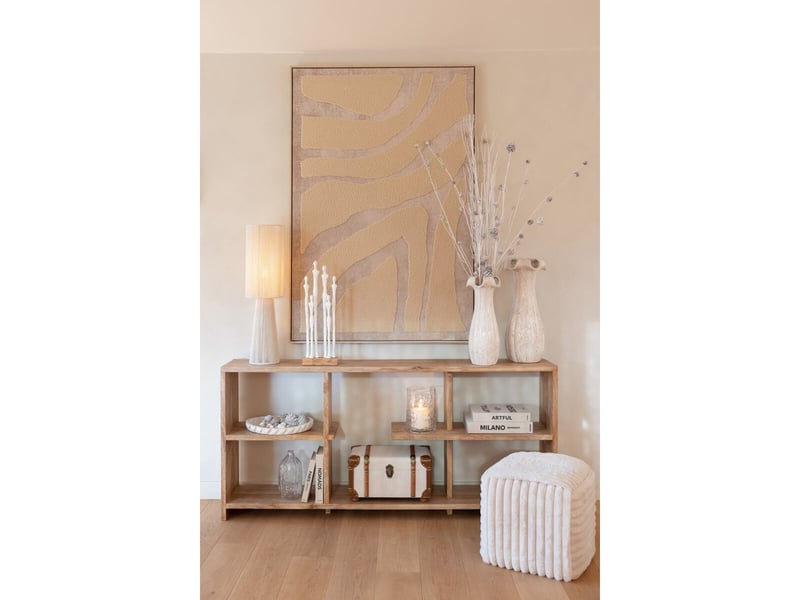  Tableau déco abstrait karl 102x152cm beige  - Conforama E