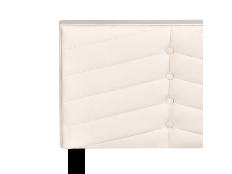  Lit double coffre adulte 140x190 cm - tête de lit réglable - velours hollandais - montage facile - matelas non compris beige - Conforama D