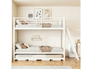 Lit superposé 2x90x200 cm <strong>HAUSS SPOLE</strong>  <strong></strong> coloris blanc