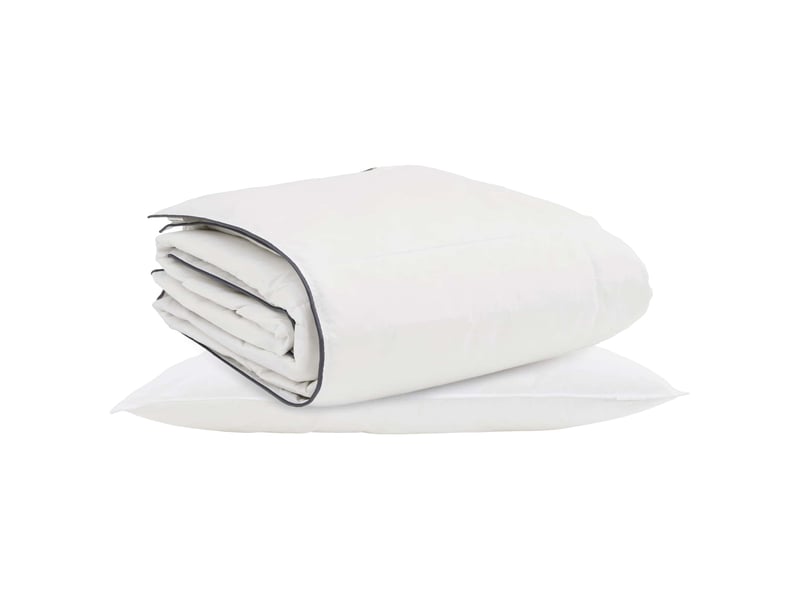  Duvet d'hiver avec oreiller 2 pièces - couette blanc plume de canard  - Conforama A