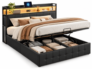 Lit coffre 160x200 cm YELENARO coloris noir