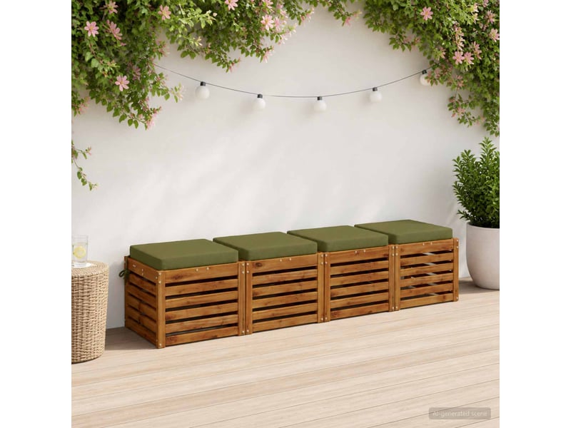  Lot de 4 coussins de siège, coussins d'assise soest 100 % polyester cf60162  - Conforama B
