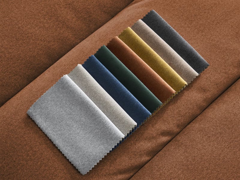  Bobochic canapé droit fixe 3 places sierra velours orange SIERRA - Conforama C