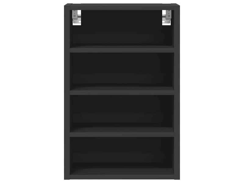 Meuble de rangement cuisine, armoire suspendue riga noir 40x29,5x60cm bois d'ingénierie - Conforama D