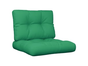 Lot de 2 coussins de palette, coussins de canapé vert tissu cf59637