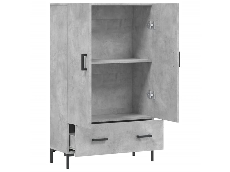  Buffet haut - bahut - meuble de rangement gris béton 69,5x31x115 cm bois d'ingénierie  - Conforama E