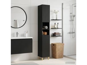 Colonne de salle de bain avec étagère ouverte arnhem noir