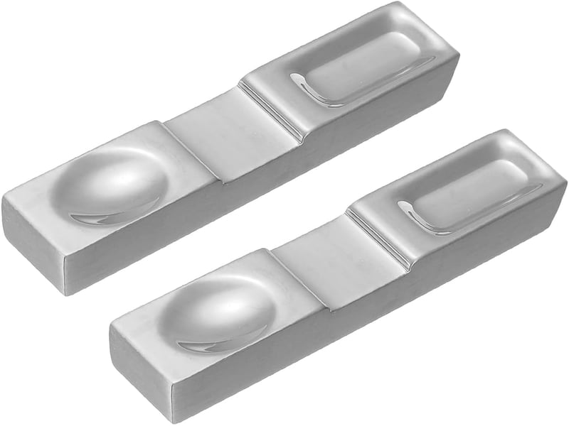  Lot de 2 repose-baguettes en acier inoxydable 304 10,5 x 2 x 1,3 cm, ustensiles de cuisine pour cuillère, fourchette, cuillère à café, repose-outils  - Conforama A