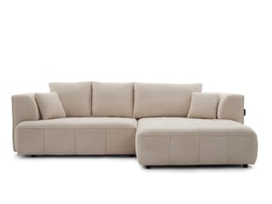 Canapé droit convertible <strong>BOBOCHIC</strong> <strong>CLOVIS</strong> 3 places Tissu beige