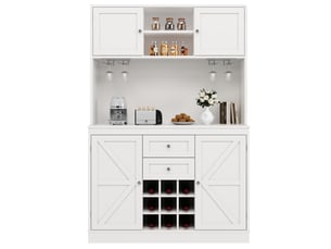 Buffet 4 porte(s) 2 tiroir(s) <strong></strong> <strong>Morn Vibe</strong> - 120 cm coloris blanc