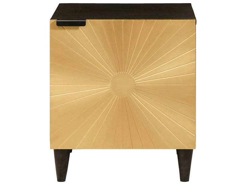  Table de chevet - cabinet de chevet - table de nuit 2 pièces noir et or 40 x 33 x 46 cm  - Conforama C