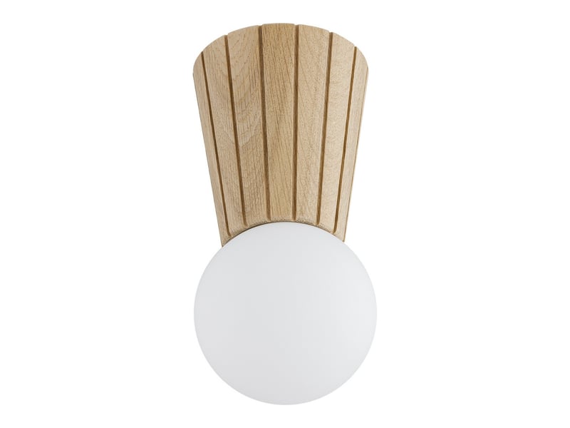  Argon volante plafonnier volante globe en bois de chêne naturel g9, ip44  - Conforama C