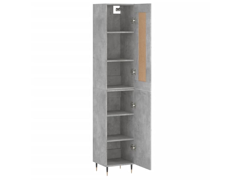  Buffet haut - bahut - meuble de rangement gris béton 34,5x34x180 cm bois d'ingénierie  - Conforama D