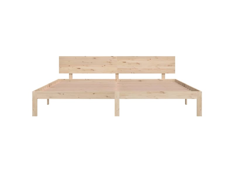  Lit double- lit adulte -  cadre de lit sans matelas bois massif de pin 200x200 cm  - Conforama C