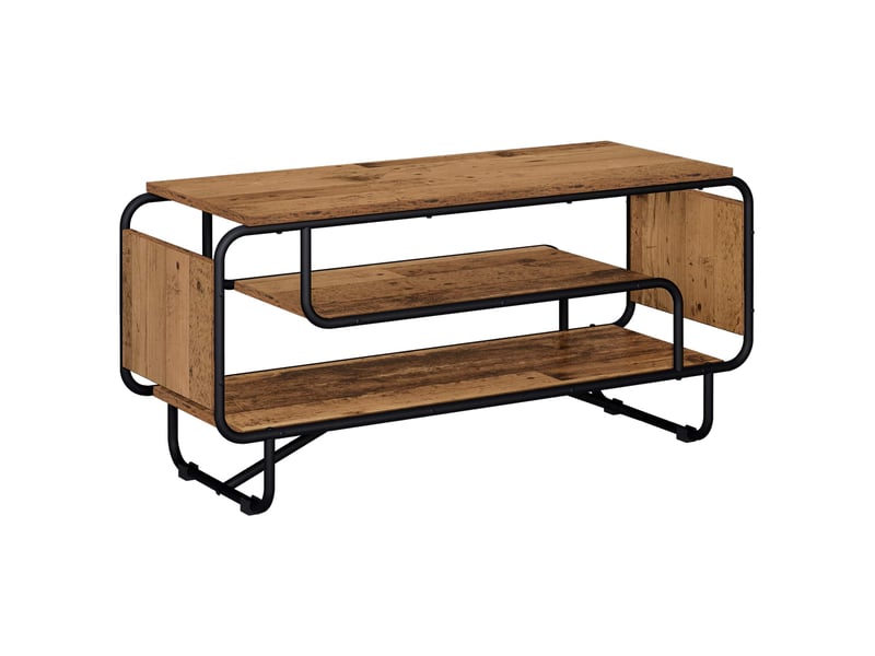  Meuble tv moderne, banc tv 98x36x45 cm bois ancien bois d'ingénierie  - Conforama A