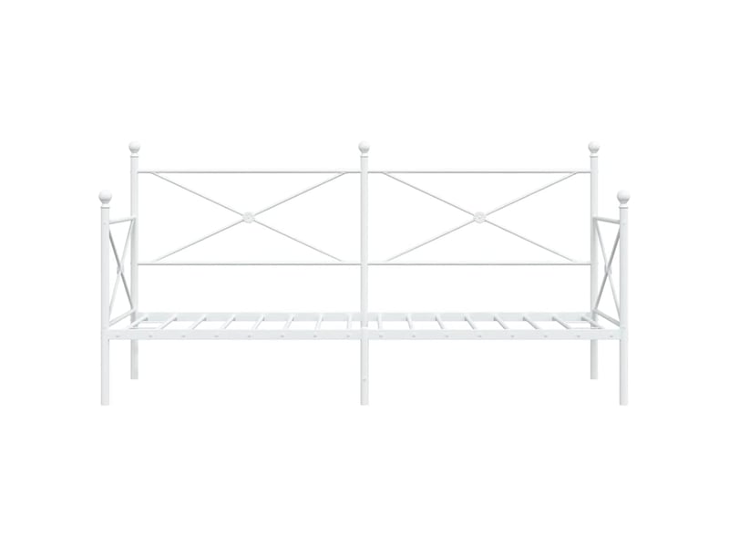  Lit simple- lit adulte -  lit de repos sans matelas blanc 90x200 cm acier  - Conforama D
