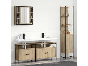 Ensemble de mobilier de salle de bain 4 pc chêne sonoma cf64516