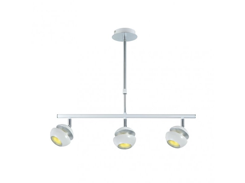  Fabrilamp beethoven, suspension, moderne, 3 x gu10, blancargenté, 44-68 x 56.5 x 12 cm 142053001 - Conforama C