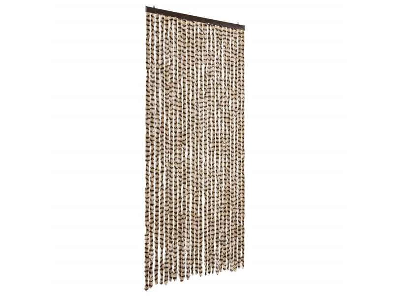  Rideau anti-mouches, moustiquaire beige et marron 100x230 cm chenille cf43498  - Conforama A