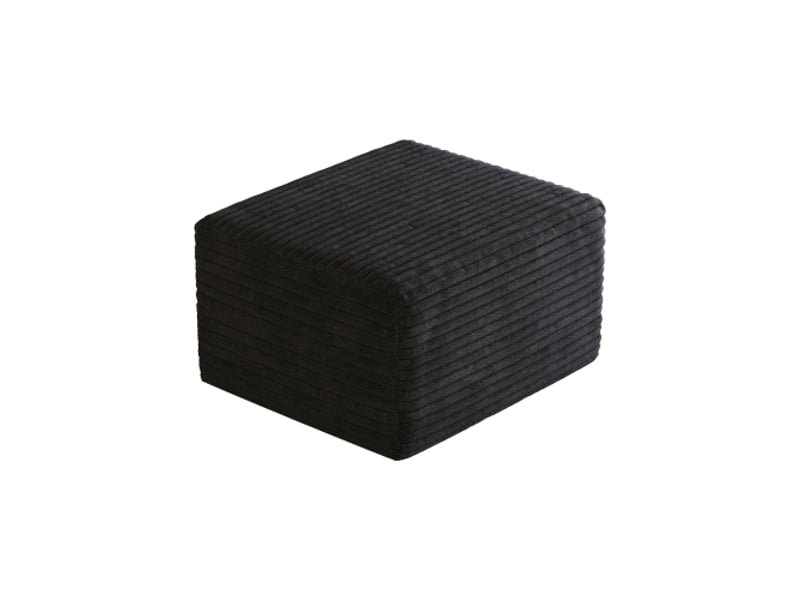  Pouf ottoman noir y152 - déco salon moderne, accessoire canapé  - Conforama A
