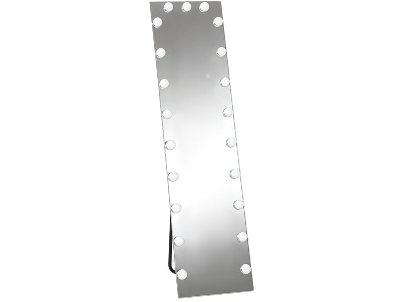 Miroir sur pied 40x150 cm led rgb 21 ampoules sans cadre transparent - Conforama A