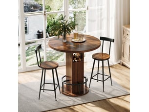 Ensemble table rond(e) 2 tabouret(s) inclu(s) MEUBLIV